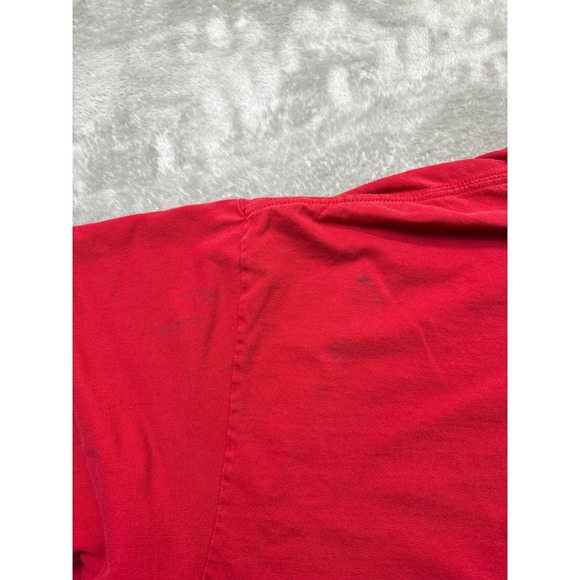 Vintage Nike Red Graphic T-Shirt XXL Center Swoosh Flaw - Picture 5 of 5